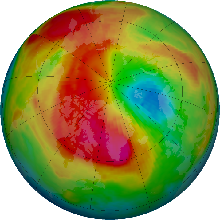 Arctic ozone map for 02 March 1983